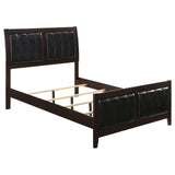 Carlton Cappuccino 4-Piece Eastern King Bedroom Set with Upholstered Headboard from Coaster - Luna Furniture