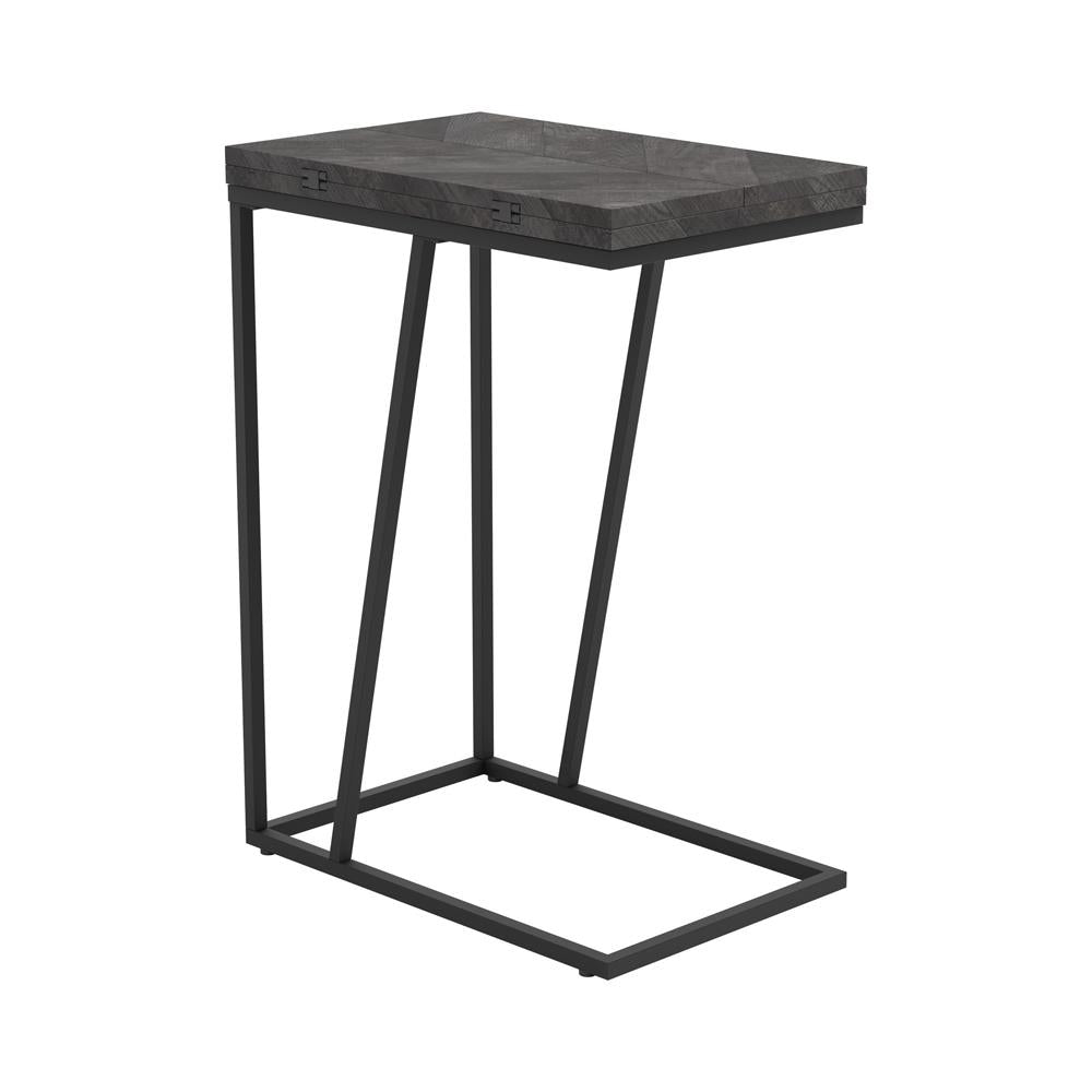 Carly Gray Expandable Chevron Rectangular Accent Table from Coaster - Luna Furniture