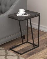 Carly Gray Expandable Chevron Rectangular Accent Table from Coaster - Luna Furniture