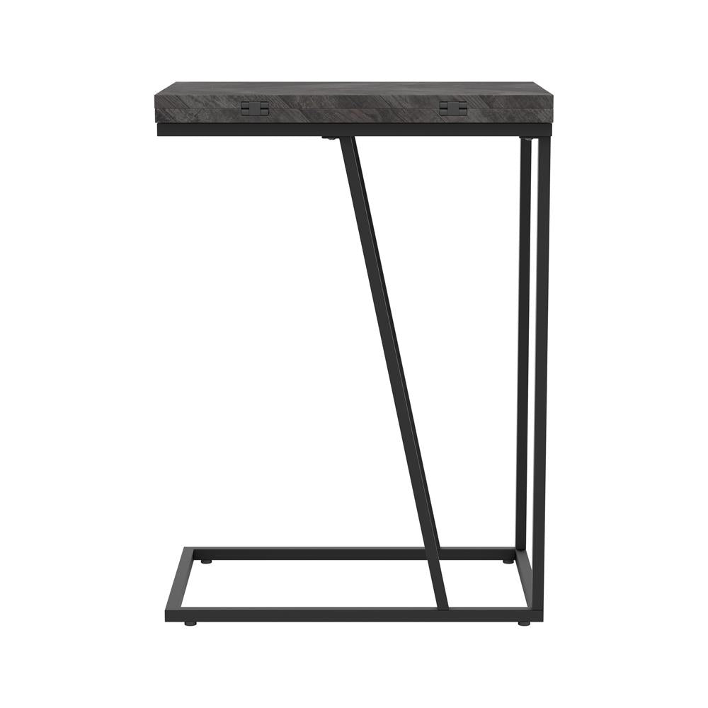 Carly Gray Expandable Chevron Rectangular Accent Table from Coaster - Luna Furniture