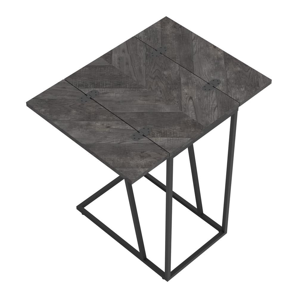 Carly Gray Expandable Chevron Rectangular Accent Table from Coaster - Luna Furniture