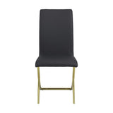 Carmelia Black Upholstered Side Chairs, Set of 4 from Coaster - Luna Furniture