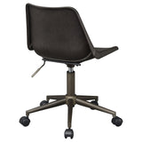 Carnell Brown/Rustic Taupe Adjustable Height Office Chair with Casters from Coaster - Luna Furniture