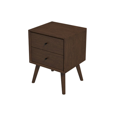 Caroline Mid Century Modern Style Night Stand 2-Drawer - AFC00259 - Luna Furniture