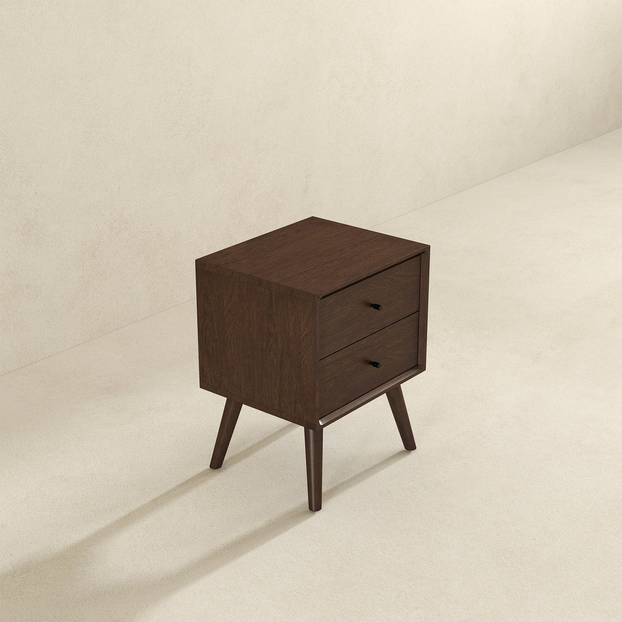 Caroline Mid Century Modern Style Night Stand 2-Drawer - AFC00259 - Luna Furniture