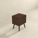 Caroline Mid Century Modern Style Night Stand 2-Drawer - AFC00259 - Luna Furniture