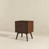 Caroline Mid Century Modern Style Night Stand 2-Drawer - AFC00259 - Luna Furniture