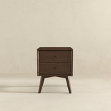 Caroline Mid Century Modern Style Night Stand 2-Drawer - AFC00259 - Luna Furniture