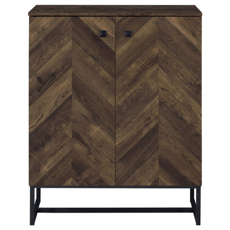 Carolyn 2-door Accent Cabinet Rustic Oak and Gunmetal - 959639 - Luna Furniture