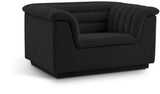 Cascade Boucle Fabric Chair Black from Meridian - Luna Furniture