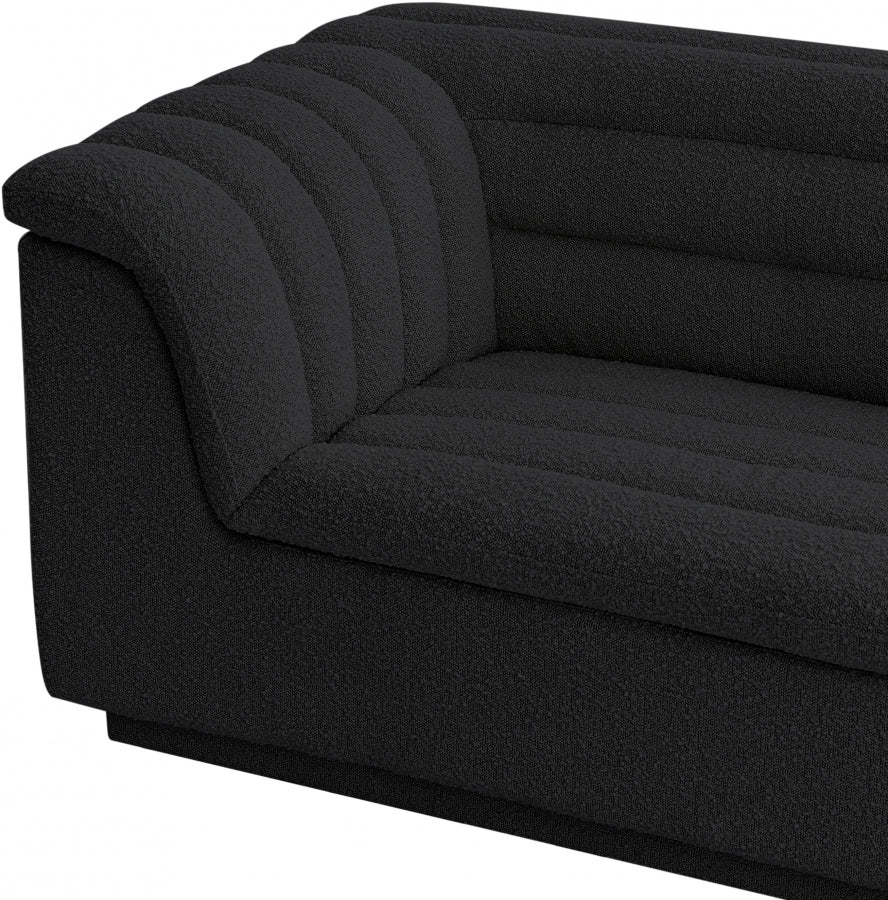 Cascade Boucle Fabric Chair Black from Meridian - Luna Furniture