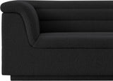 Cascade Boucle Fabric Chair Black from Meridian - Luna Furniture