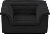 Cascade Boucle Fabric Chair Black from Meridian - Luna Furniture