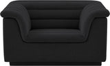 Cascade Boucle Fabric Chair Black from Meridian - Luna Furniture