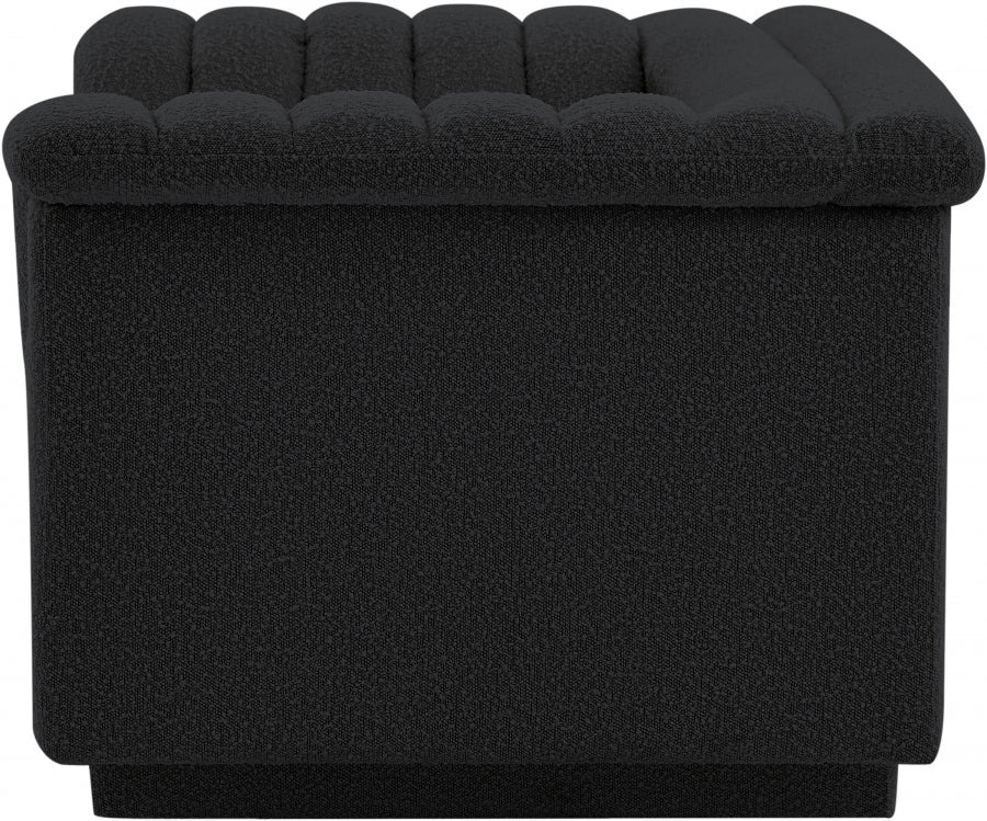 Cascade Boucle Fabric Chair Black from Meridian - Luna Furniture