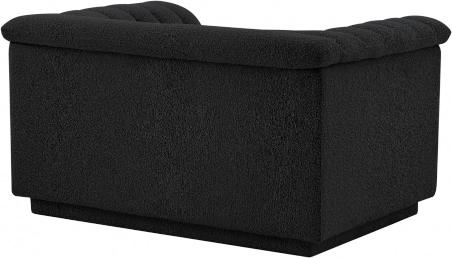 Cascade Boucle Fabric Chair Black from Meridian - Luna Furniture