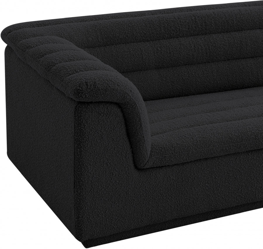 Cascade Boucle Fabric Chair Black from Meridian - Luna Furniture