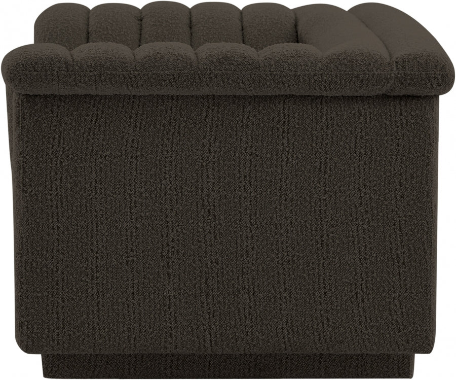 Cascade Boucle Fabric Chair Brown from Meridian - Luna Furniture