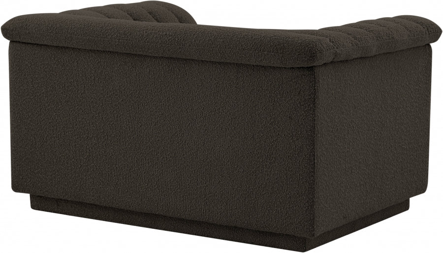 Cascade Boucle Fabric Chair Brown from Meridian - Luna Furniture