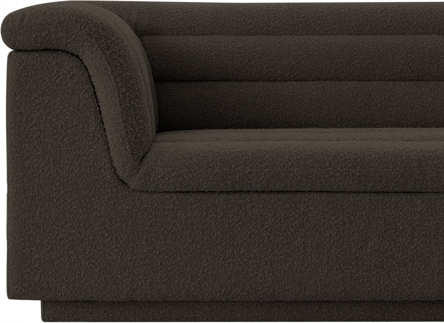 Cascade Boucle Fabric Chair Brown from Meridian - Luna Furniture