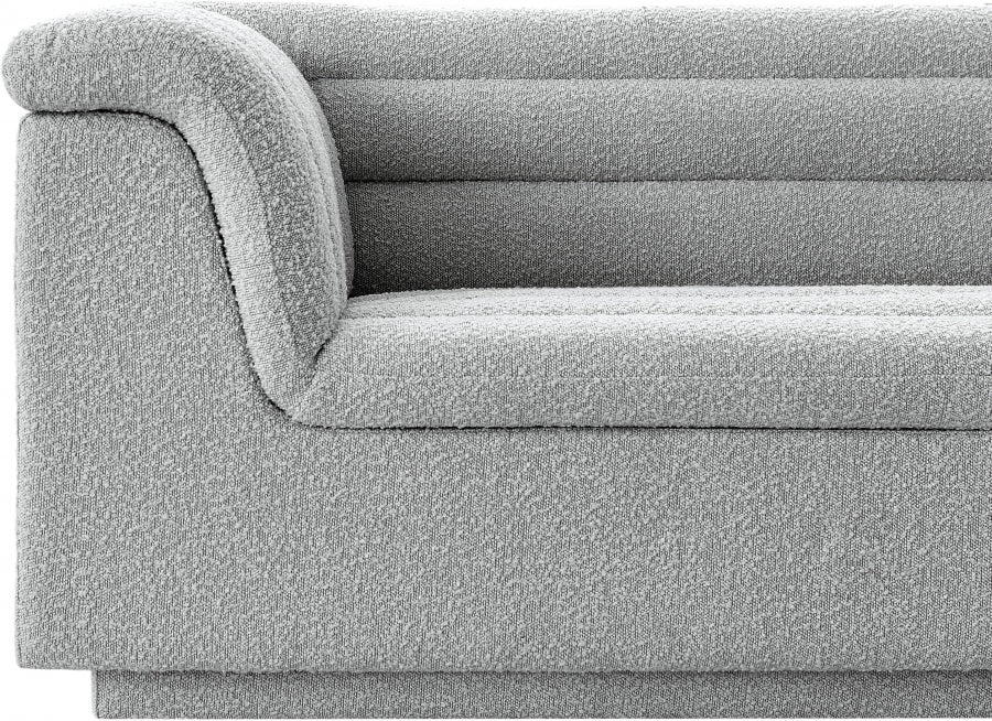 Cascade Boucle Fabric Chair Grey from Meridian - Luna Furniture