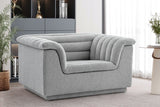 Cascade Boucle Fabric Chair Grey from Meridian - Luna Furniture