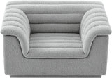 Cascade Boucle Fabric Chair Grey from Meridian - Luna Furniture