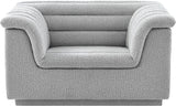 Cascade Boucle Fabric Chair Grey from Meridian - Luna Furniture