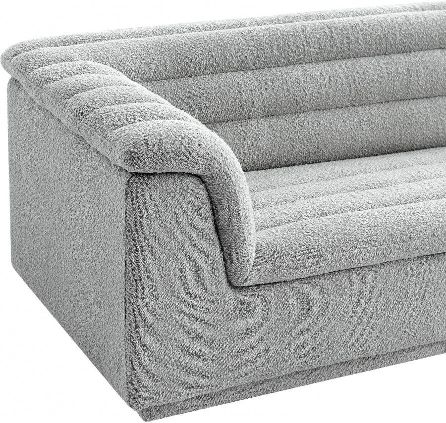 Cascade Boucle Fabric Chair Grey from Meridian - Luna Furniture