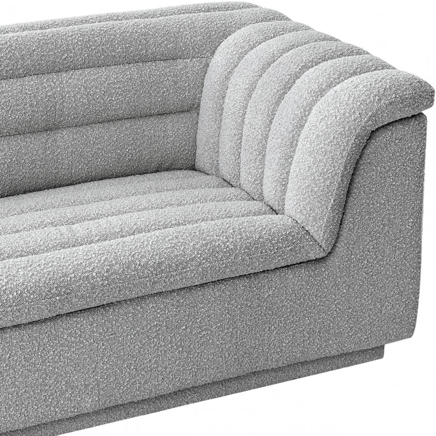 Cascade Boucle Fabric Chair Grey from Meridian - Luna Furniture