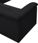 Cascade Boucle Fabric Sectional Black from Meridian - Luna Furniture