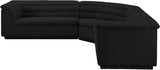 Cascade Boucle Fabric Sectional Black from Meridian - Luna Furniture