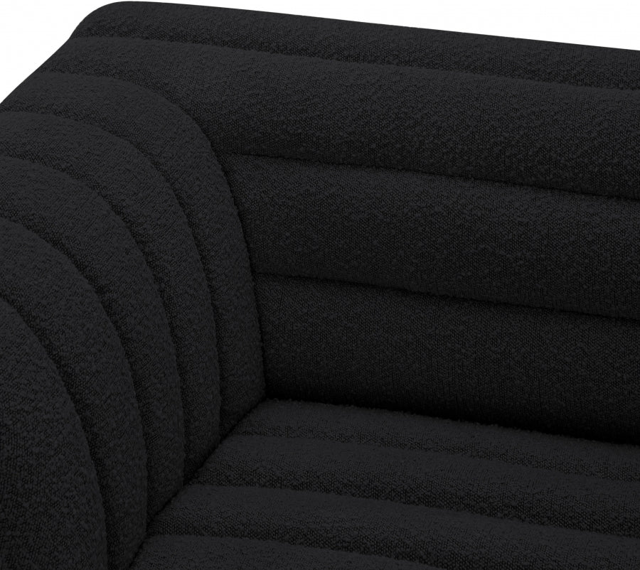 Cascade Boucle Fabric Sectional Black from Meridian - Luna Furniture