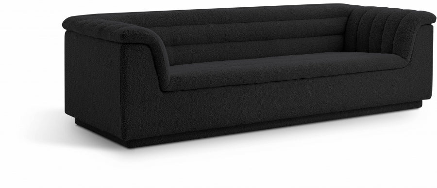 Cascade Boucle Fabric Sofa Black from Meridian - Luna Furniture