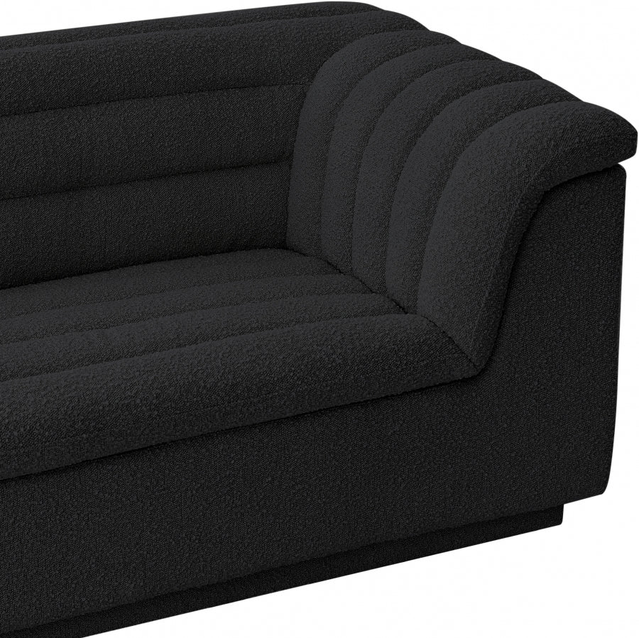 Cascade Boucle Fabric Sofa Black from Meridian - Luna Furniture