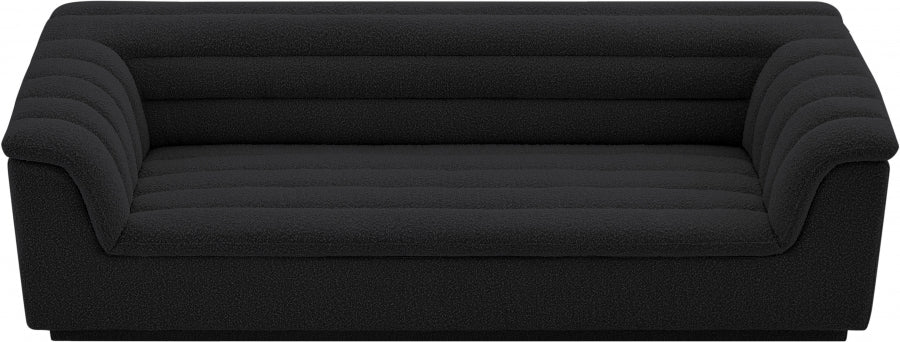 Cascade Boucle Fabric Sofa Black from Meridian - Luna Furniture