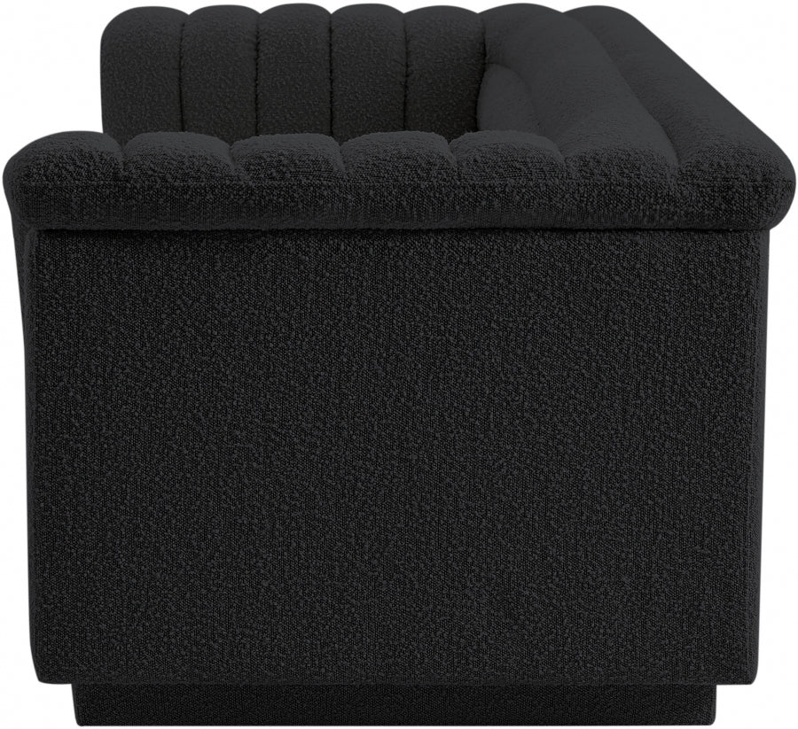 Cascade Boucle Fabric Sofa Black from Meridian - Luna Furniture