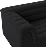 Cascade Boucle Fabric Sofa Black from Meridian - Luna Furniture