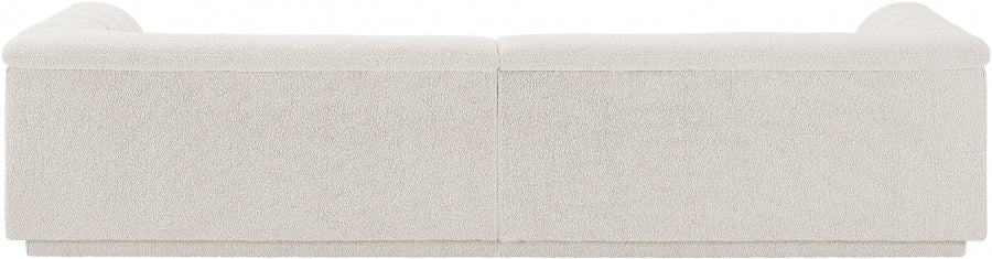 Cascade Boucle Fabric Sofa Cream from Meridian - Luna Furniture