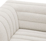 Cascade Boucle Fabric Sofa Cream from Meridian - Luna Furniture