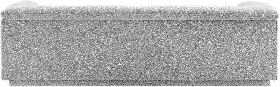 Cascade Boucle Fabric Sofa Grey from Meridian - Luna Furniture