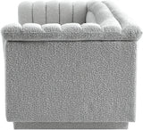 Cascade Boucle Fabric Sofa Grey from Meridian - Luna Furniture