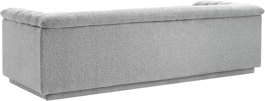 Cascade Boucle Fabric Sofa Grey from Meridian - Luna Furniture