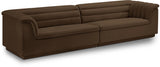 Cascade Velvet Fabric Sofa Brown from Meridian - Luna Furniture