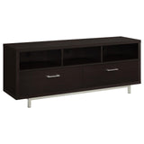 Casey 2-Drawer Rectangular TV Console Cappuccino from Coaster - Luna Furniture