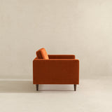 Casey Mid-Century Modern Burnt Orange Velvet Lounge Chair - AFC00306 - Luna Furniture