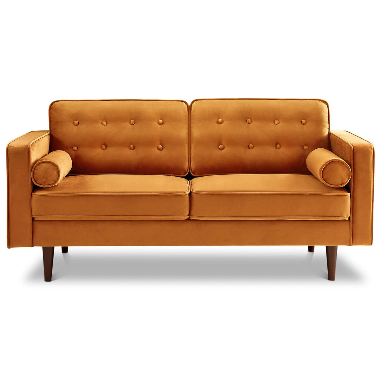 Casey Velvet Loveseat Dark Yellow - AFC00111 - Luna Furniture