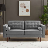 Casey Velvet Loveseat Dark Yellow - AFC00111 - Luna Furniture