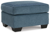 Cashton Blue Ottoman - 4060514 - Luna Furniture