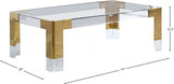 Casper Rich Gold Rectangular Coffee Table from Meridian - Luna Furniture